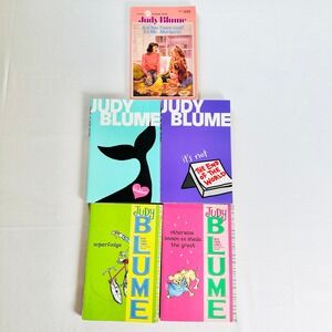 Judy‎ Blume Childrens Book Lot of 5 Vintage Classic Kids Literature Reading